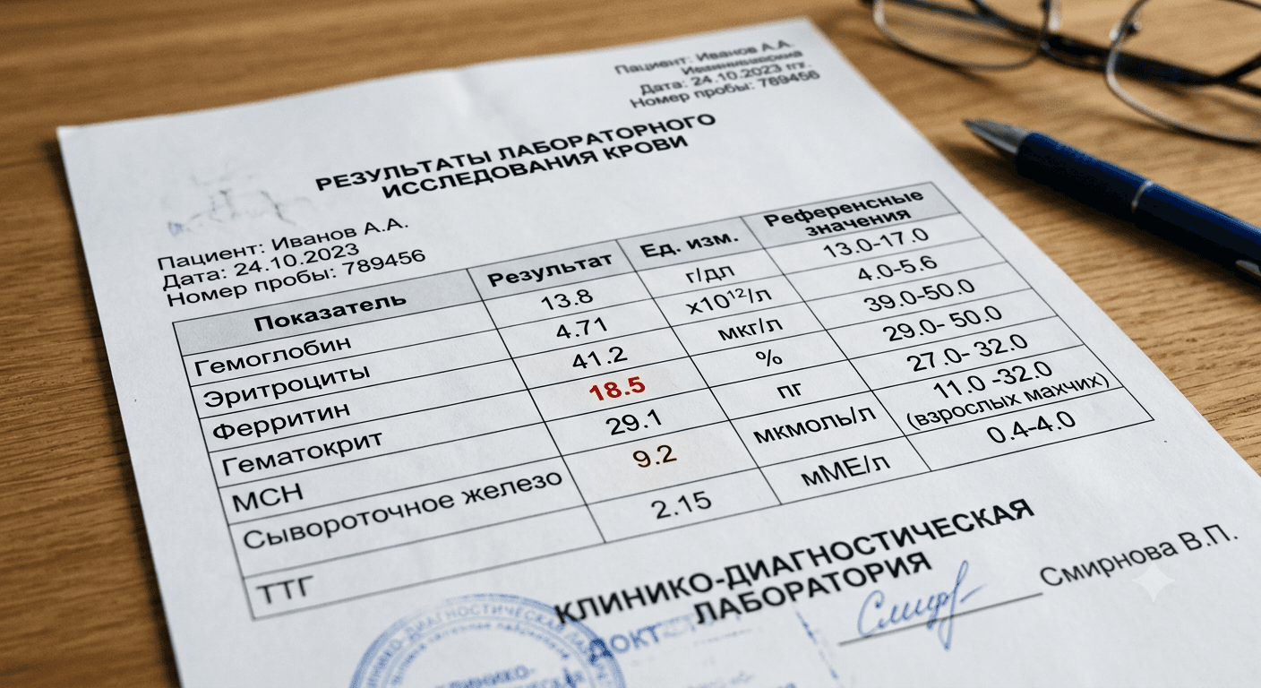 “Модный” анализ. О чем говорят показатели ферритина?