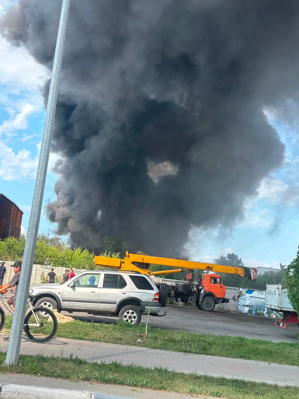 Крупный пожар в Костанае