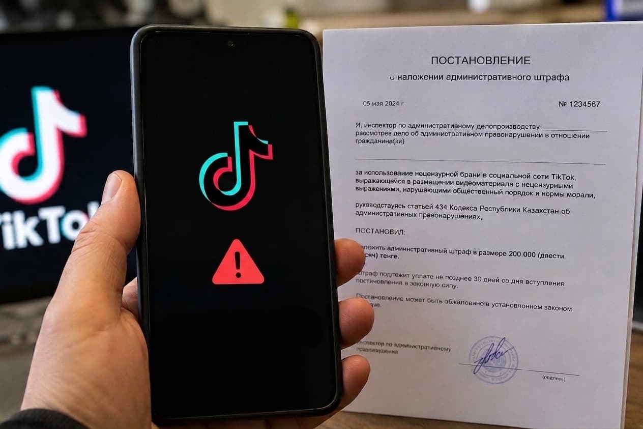 Жителя Лисаковска оштрафовали за нецензурную брань в TikTok